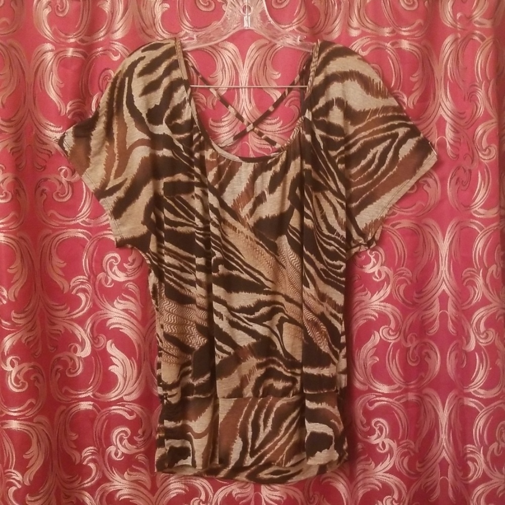AB Studio tiger print blouse